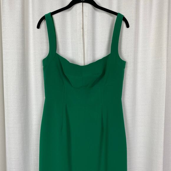 Saloni Tuckernuck Emerald Green Rachel C Sheath Maxi Dress Sz.US8 - Picture 6 of 16